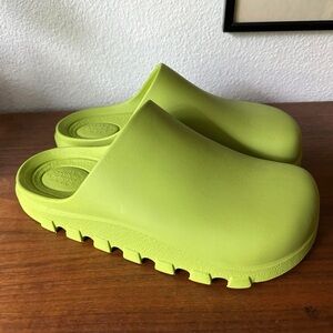 Free People Slip-On Clogs in chartreuse citrine